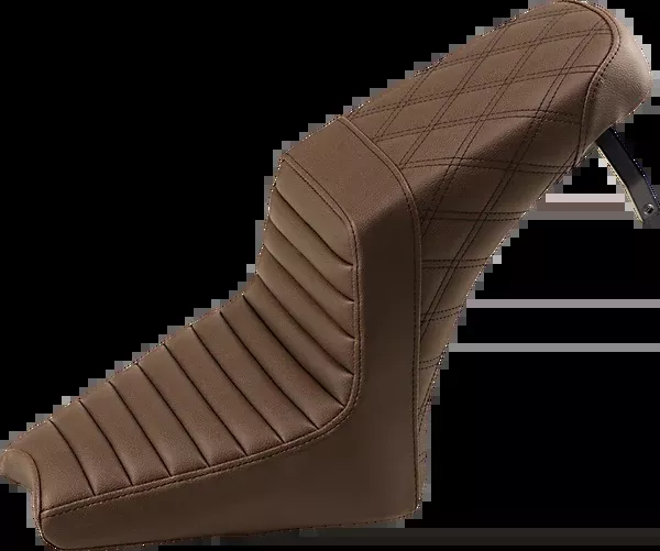 Saddlemen Step-Up Seat – Front Tuck-N-Roll/Rear Lattice Stitch – Brown – Scout ’18-’24