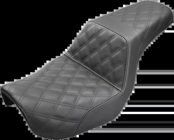 Saddlemen Step-Up Seat - Full Lattice Stitch - Black - Dyna
