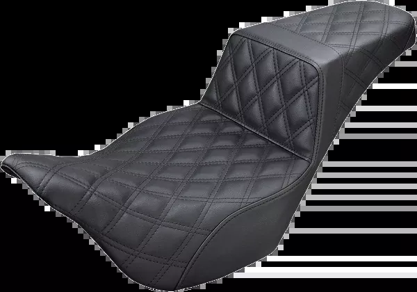 Saddlemen Step-Up Seat - Full Lattice Stitch - Black - FL '08-'24
