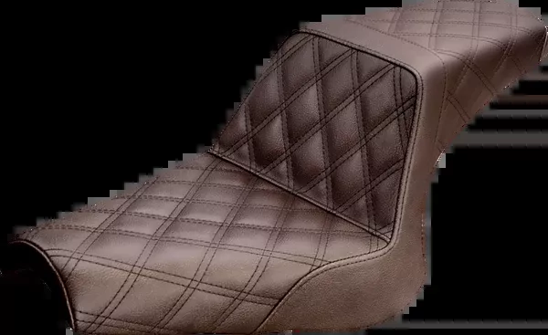 Saddlemen Step-Up Seat - Full Lattice Stitch - Brown - Bolt '13-'24