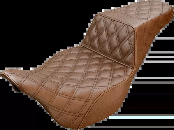 Saddlemen Step-Up Seat - Full Lattice Stitch - Brown - FL '08-'24