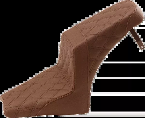 Saddlemen Step-Up Seat - Full Lattice Stitch - Brown - Scout Bobber