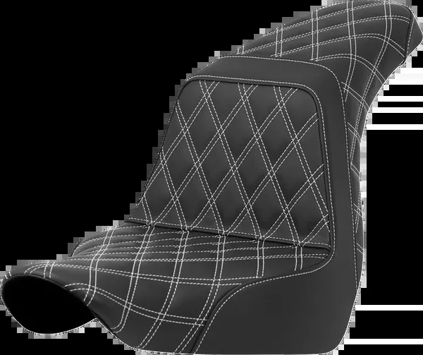 Saddlemen Step-Up Seat – Full Lattice Stitch – White Stitch – FXLR/FLSB ’18-’21