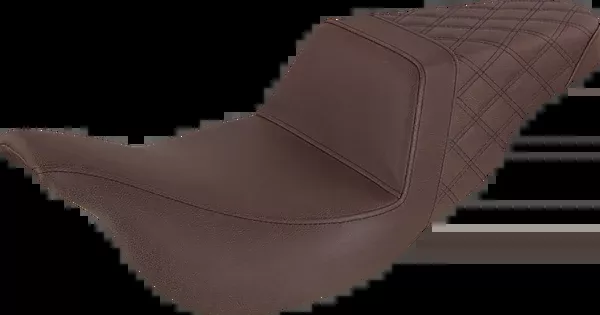 Saddlemen Step-Up Seat - Rear Lattice Stitch - Brown - FL '08-'24