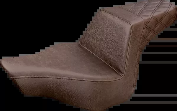 Saddlemen Step-Up Seat - Rear Lattice Stitch - Brown - FXSB