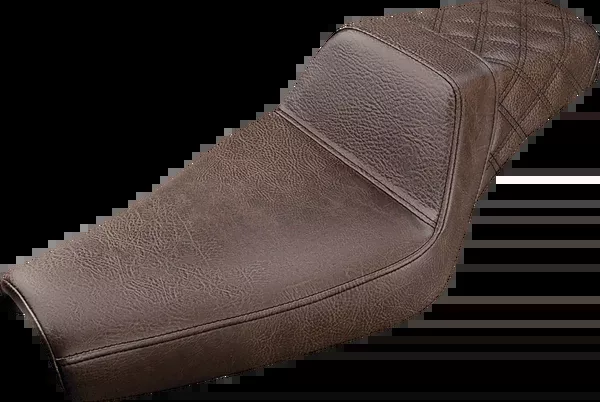 Saddlemen Step-Up Seat - Rear Lattice Stitch - Brown - XL