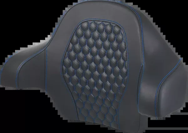 Saddlemen Tour Pack Backrest Pad – Honeycomb – Blue Stitching – FL ’14-’24