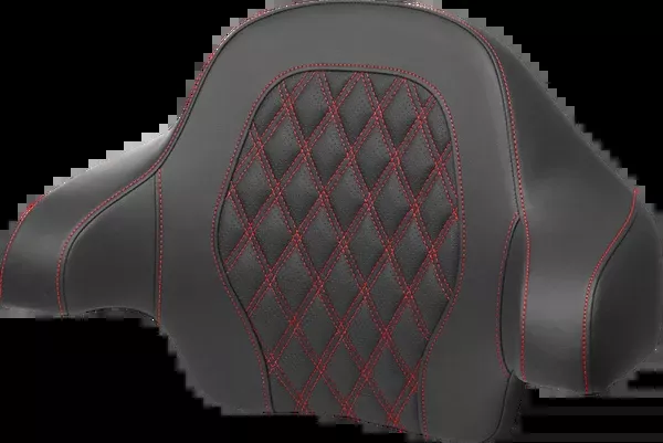 Saddlemen Tour-Pak Backrest Pad - Lattice Stitch - Red Stitch - FL '14-'24