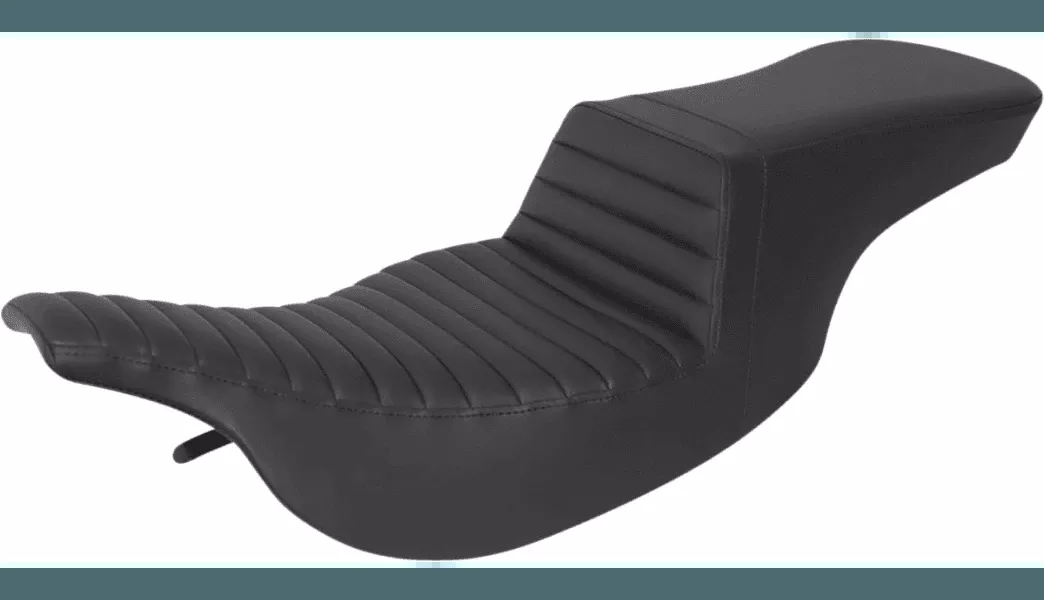 Saddlemen Tour Step Up Seat for '97-07 Harley Davidson Touring Models - Black, Front Tuck n Roll