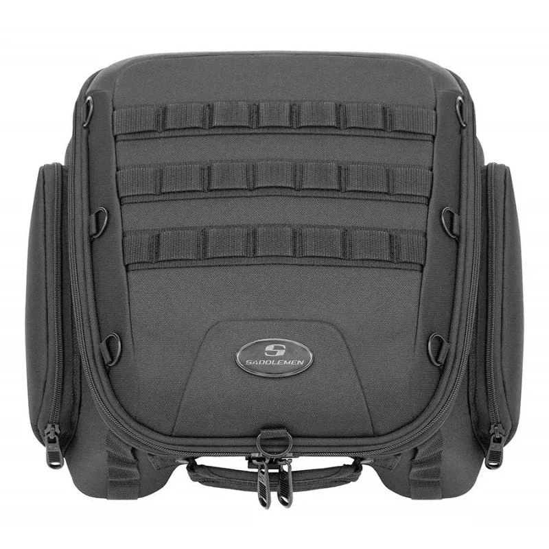 Saddlemen TS1450R Black Tactical MOLLE Tunnel Tail Bag Luggage Harley & Metric