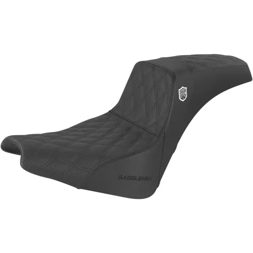 San Diego Customs Pro Series Performance Gripper Seat for 2018-2024 Harley Softail FXLR/FLSB - Red Stitch