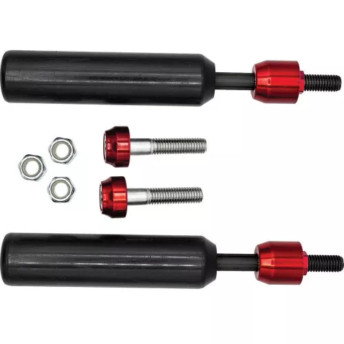 Santoro Fabworx Way Kool Shock Mount Sliders for 2009-2017 Harley Dyna - Red