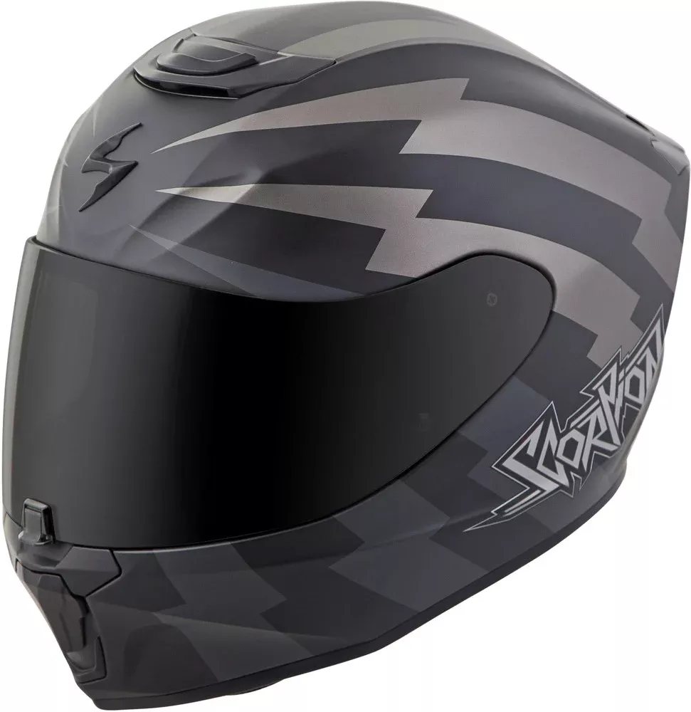 SCORPION EXO EXO-R420 FULL-FACE HELMET TRACKER TITANIUM/BLACK