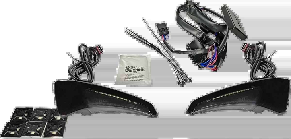 Sequential Tour Pak Seat Back Rest LED Lights - Black/Smoke - FLH