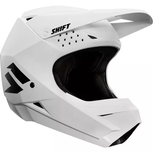 Shift White/Whit3 Label Solid Youth MX Offroad Helmet