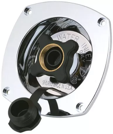 SHURFLO 183-029-14 Pressure Reducing City Water Entry Wall Mount Chrome