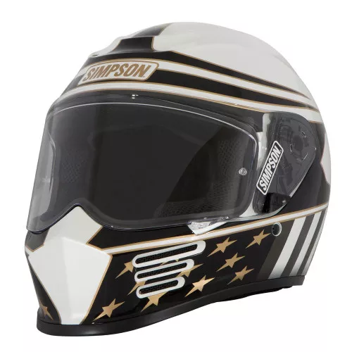 Simpson Speed Bandit Helmet - Americana Gold / White