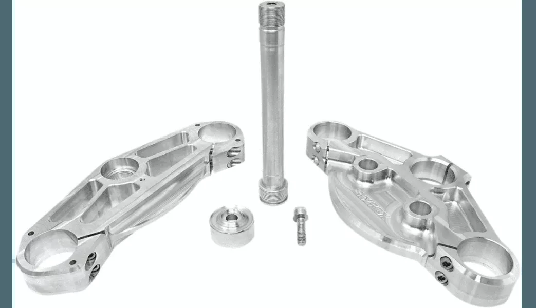 Slyfox 49mm Triple Tree Conversion for '99-13 Harley Davidson FLH Touring - Raw