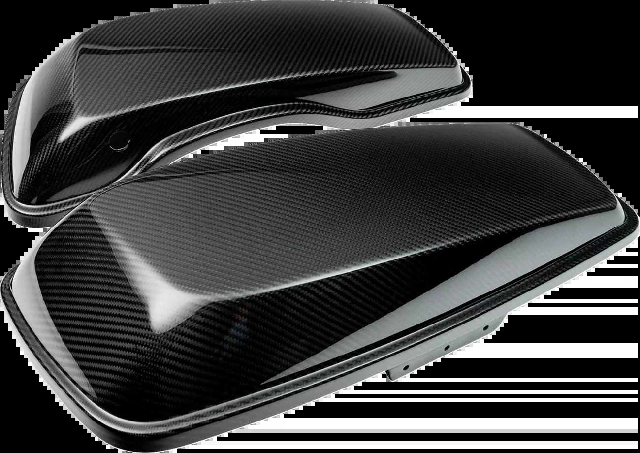 Slyfox Carbon Fiber Gloss Saddlebag Lids for 2014-2024 Harley Touring FLT FLH