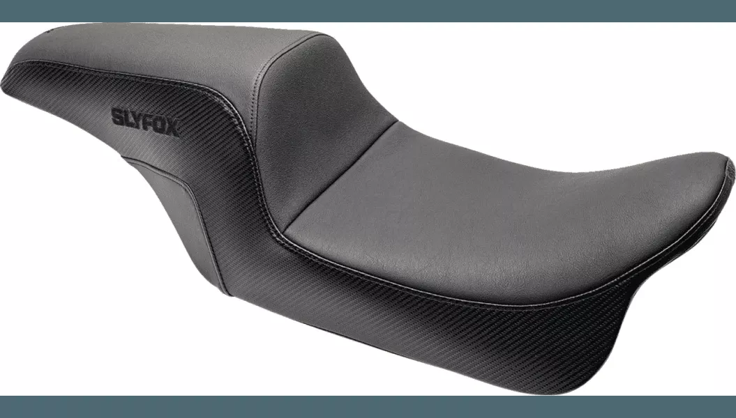 Slyfox Carbon Fiber Seat for '06-17 Harley Davidson Dyna - Black Logo