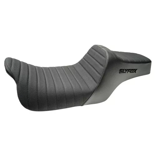 Slyfox Highnoon Black Tuck n Roll Seat for 2008-2023 Harley Touring - Open Box