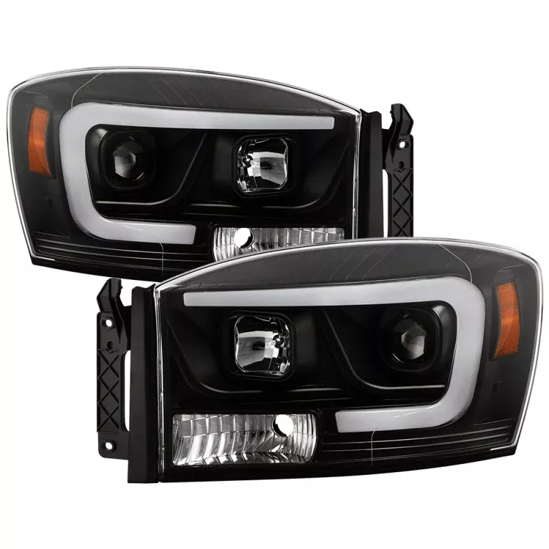 SPYDER 06-08 Dodge Ram 1500 LED Headlights – Black PRO-YD-DR06PL-BK 5088178