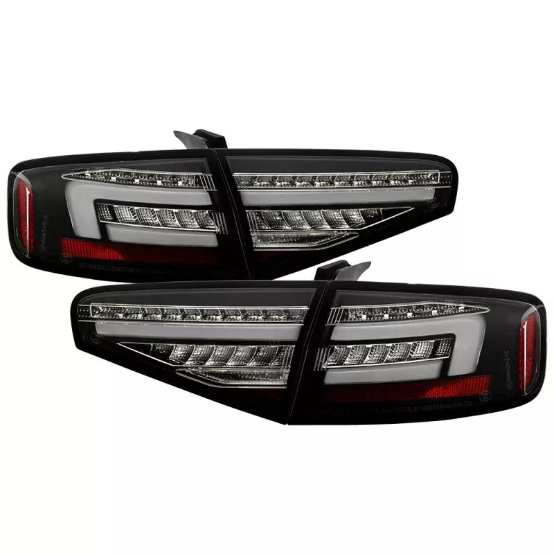 SPYDER 13-16 Audi A4 4DR LED Tail Lights LED Clear Reverse Lights – Black ALT-YD-AA413-SEQ-BK 5087171
