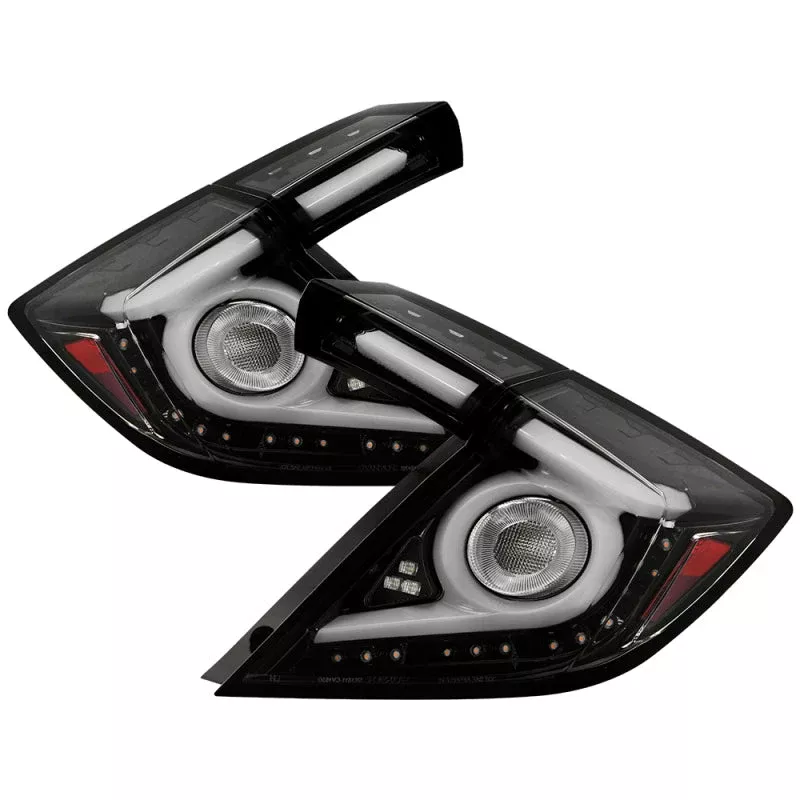 SPYDER 16-19 Honda Civic 5 Door Hatchback Light Bar LED Tail Lights – Black Chrome(ALT-YD-HC16HB-BC) 5088819