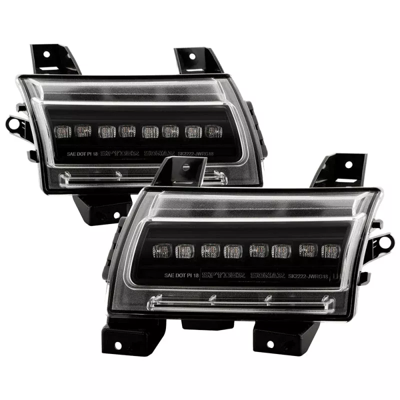 SPYDER 18-20 Jeep Wrangler Front Fender LED Lights – Black (CCL-YD-JW18-SEQ-BK) 5088543
