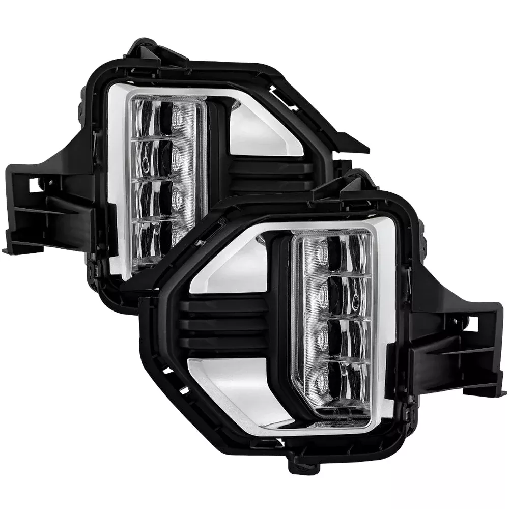 SPYDER 21-22 GMC Canyon OEM LED Fog Lights w/Switch – Clear (FL-GCAN21-LED-C) 9054143