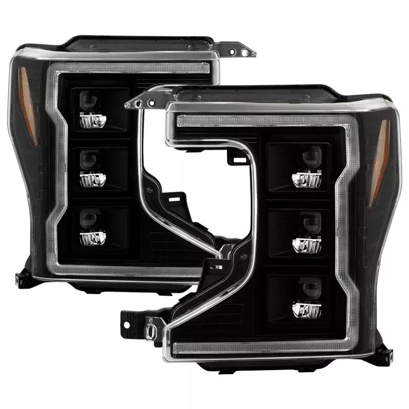 SPYDER Apex 20-22 Ford F250/F350 (Halogen) High-Power LED Headlights – Black PRO-YD-FS20HALAP-SEQ-BK 5088635