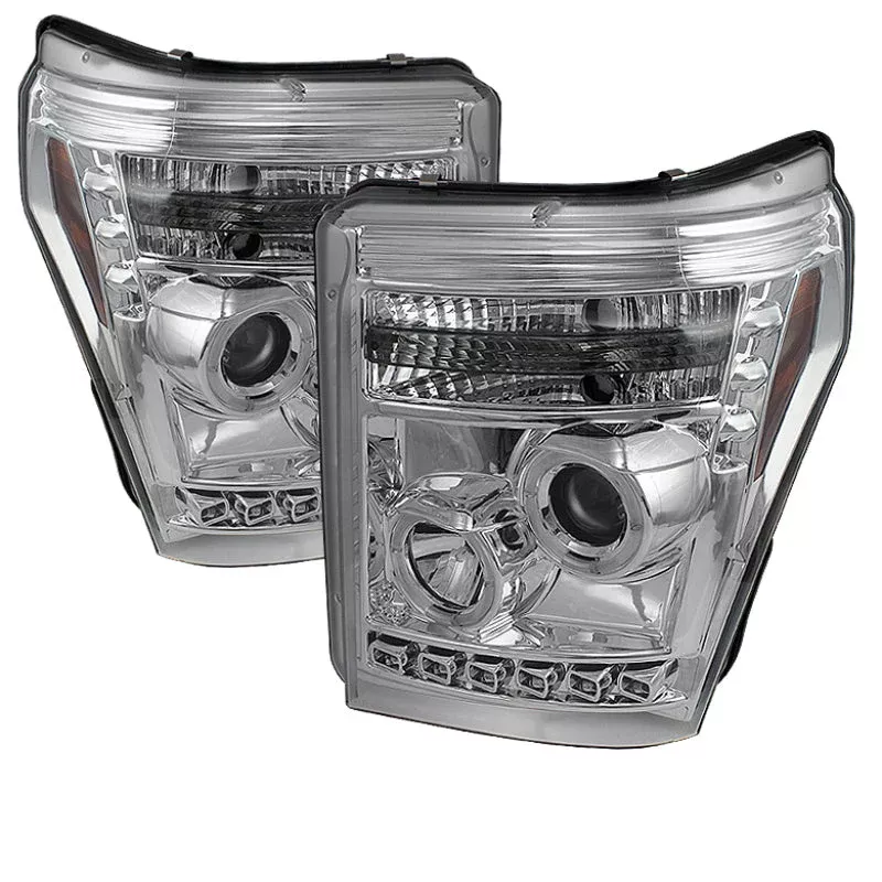 SPYDER Ford Super Duty 11-15 Projector Headlights CCFL Halo DRL Chrm Low 9006 PRO-YD-FS11-CCFL-C 5071736
