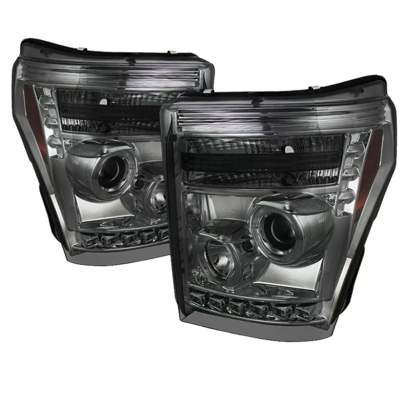 SPYDER Ford Super Duty 11-15 Projector Headlights CCFL Halo DRL Smke Low 9006 PRO-YD-FS11-CCFL-SM 5071743