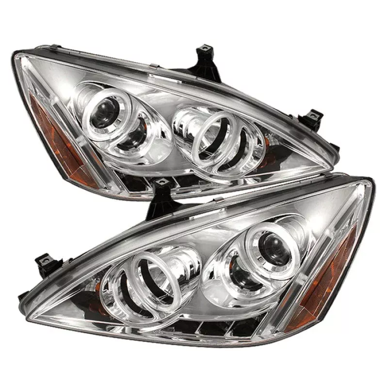 SPYDER Honda Accord 03-07 Projector Headlights CCFL Halo LED Chrm High H1 Low H1 PRO-YD-HA03-CCFL-C 5029720