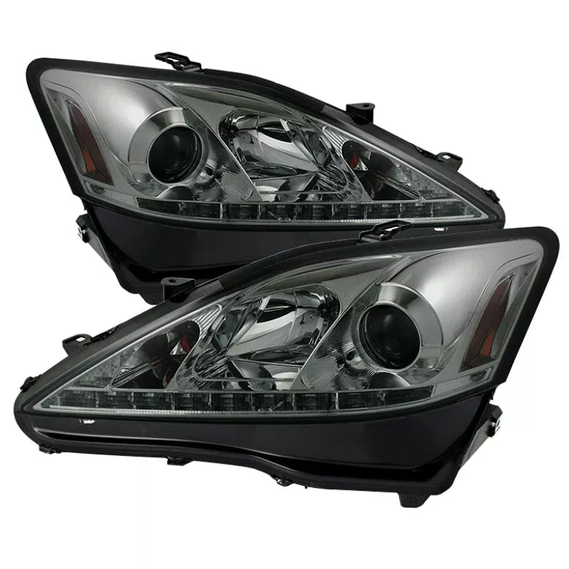 SPYDER Lexus IS 250/350 2006-2010 Projector Headlights DRL Smoke PRO-YD-LIS06-DRL-SM 5080066