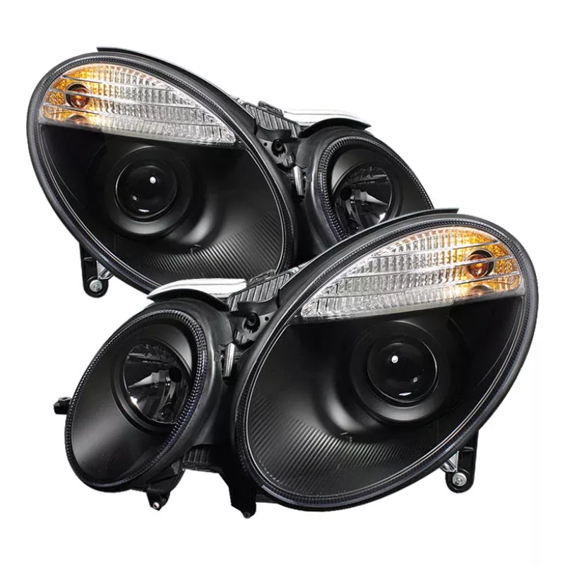 SPYDER Mercedes Benz E-Class 03-06 Projector Headlights Halogen Model Only – Blk PRO-YD-MBW21103-BK 5042170