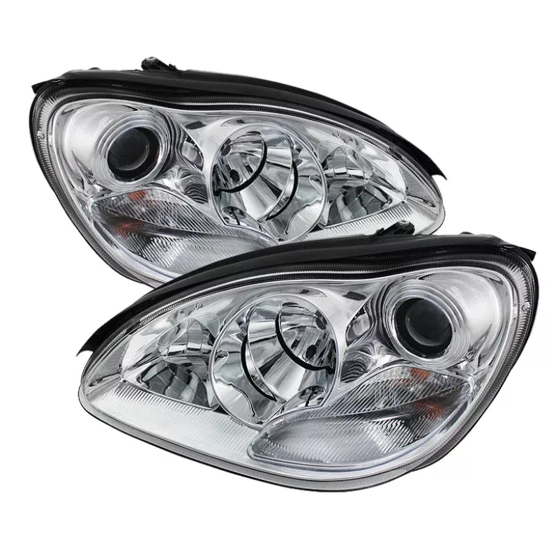 SPYDER Mercedes Benz S-Class 00-06 Projector Headlights Halogen Model Only – Chrome PRO-YD-MBW220-C 5070005