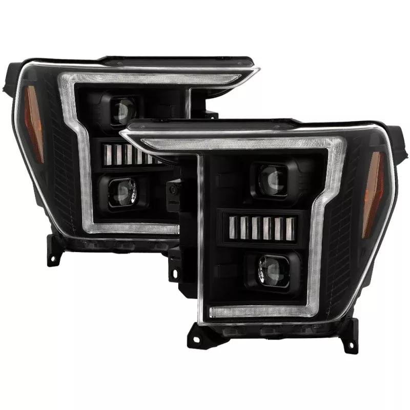 SPYDER Signature 20-21 Ford F150 (Halogen Model) Proj. Headlights - Black (PRO-YD-FF15021HALSI-BK) 5088703
