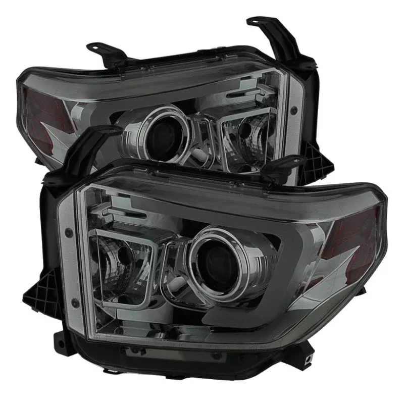 SPYDER Toyota Tundra 2014-2016 Projector Headlights Light Bar DRL Smoke PRO-YD-TTU14-DRL-SM 5080172