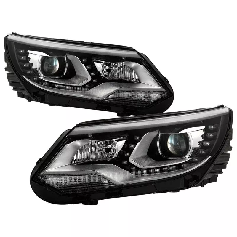 SPYDER VW Tiguan 12-17 LED/DRL Projector Headlights Chrome PRO-JH-VWT12-LED-C 9948527