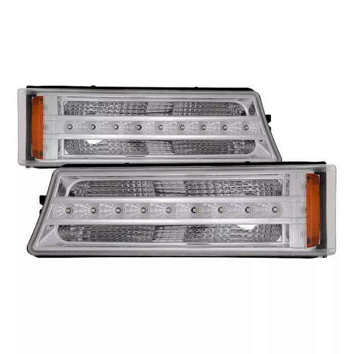 SPYDER xTune 03-06 Chevy Silverado (w/o Body Cladding) LED Bumper Lights – Chrm (CBL-JH-CSIL03-LED-C) 9032929
