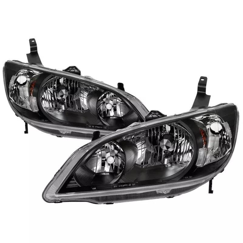 SPYDER xTune 04-05 Honda Civic (Excl Hatchback/Si) OEM Style Headlights – Black (HD-JH-HC04-4D-AM-BK) 9042706