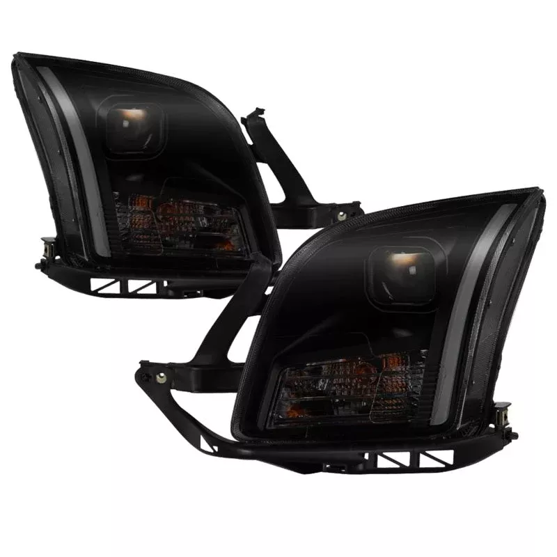 SPYDER xTune 06-09 Ford Fusion Light Bar DRL Projector Headlights – Black Smoke (PRO-JH-FFU06-LB-BSM) 9042133