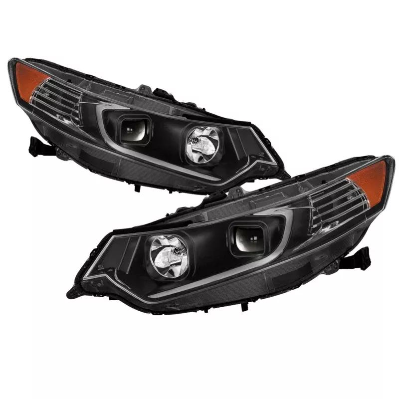 SPYDER xTune 09-14 Acura TSX Projector Headlights – Light Bar DRL – Black (PRO-JH-ATSX09-LB-BK) 9042218