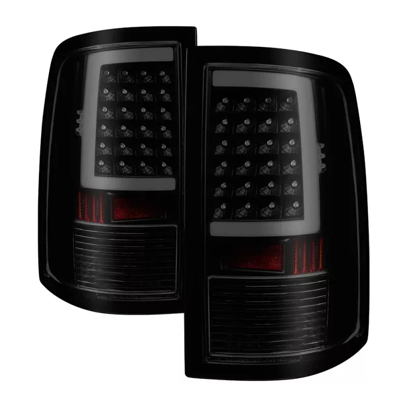 SPYDER xTune 09-18 Dodge Ram 1500 LED Tail Lights – Black Smoke (ALT-ON-DR09-LBLED-BSM) 9038488