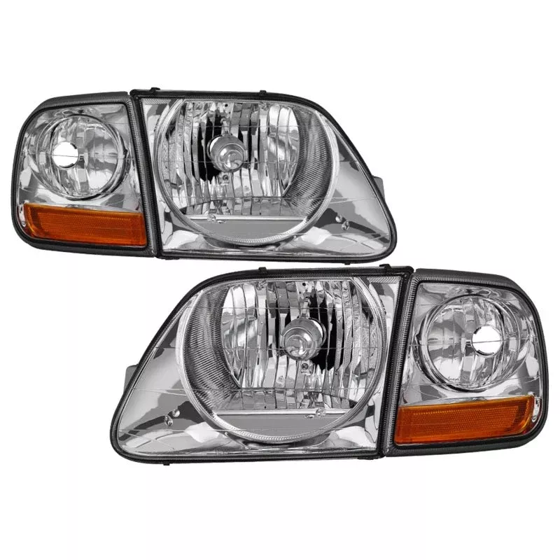 SPYDER xTune 97-03 Ford F-150 4pc OEM Style Headlights w/Corner – Chrome (HD-JH-FF15097-L-SET-C) 9042645