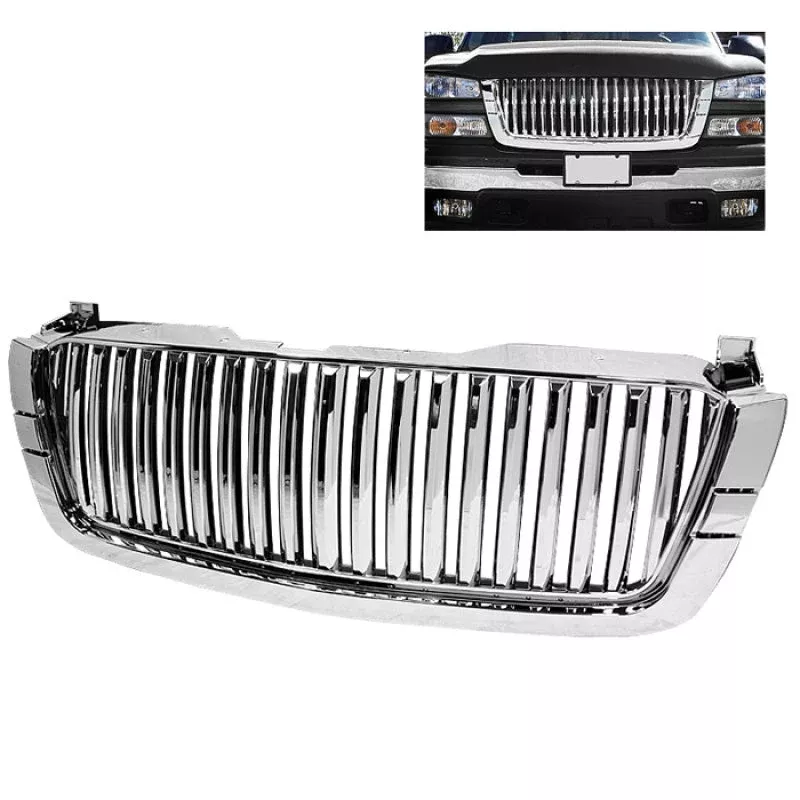 SPYDER Xtune Chevy Silverado 03-06 Center Only Front Grille Chrome GRI-SP-CS03-CT-C 5017109