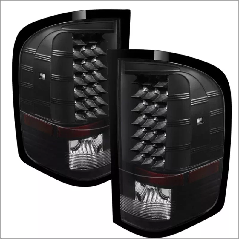 SPYDER Xtune Chevy Silverado 07-13 LED Tail Lights Black ALT-JH-CS07-LED-BK 5073716
