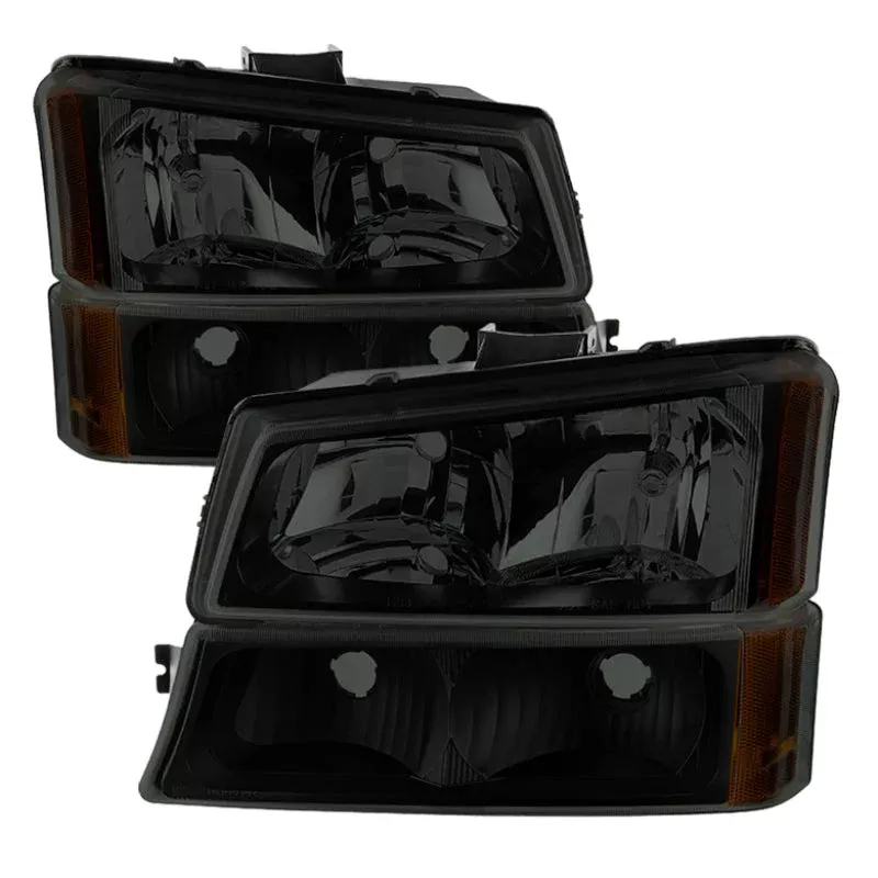 SPYDER Xtune Chevy Silverado 2500HD 03-06 Crystal Headlights w/ Bumper Lights HD-JH-CSIL03-AM-BSM-SET 9030253
