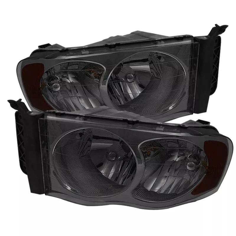 SPYDER Xtune Dodge Ram 1500 02-05 Amber Crystal Headlights Smoke HD-JH-DR02-AM-SM 5014757